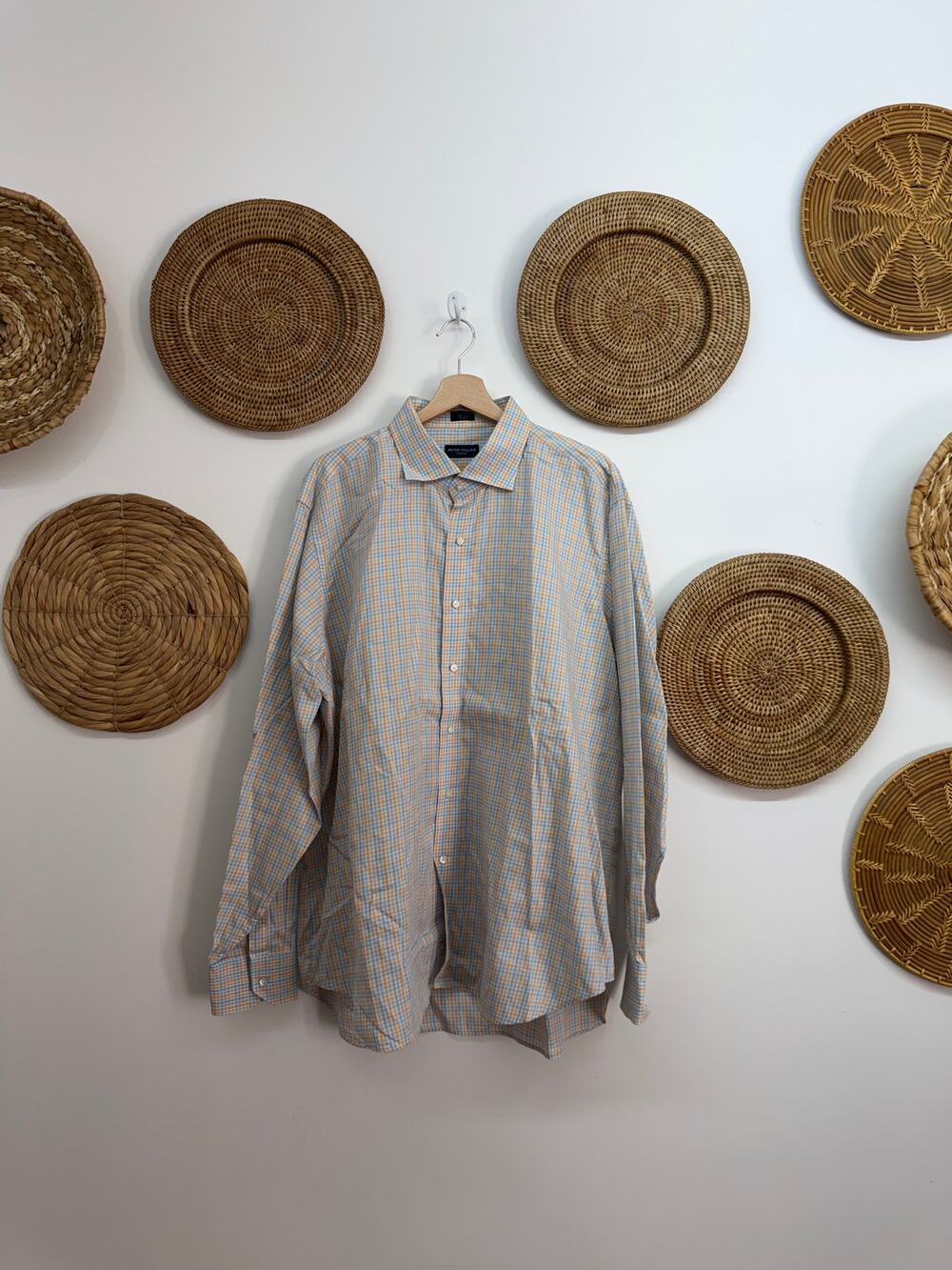 $250 Peter Millar Button Up Dress Shirt Mens XXL